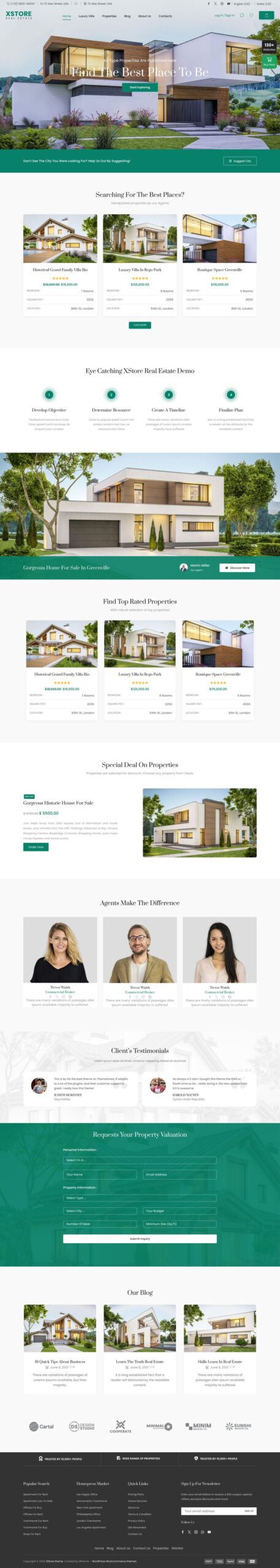 Шаблон сайта XStore агентство недвижимости