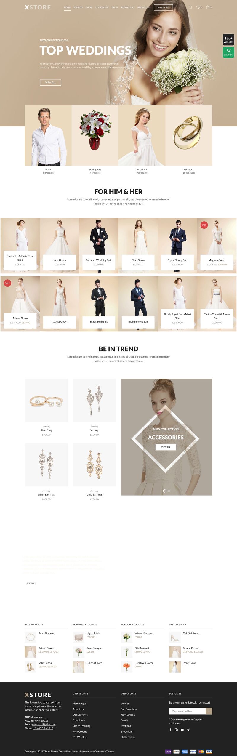 Шаблон сайта xStore свадебный салон