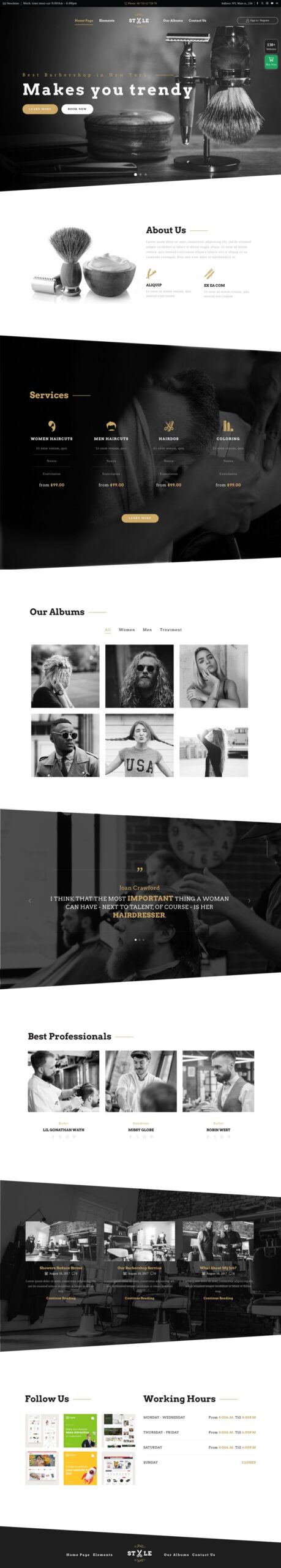 Шаблон сайта xStore барбершоп