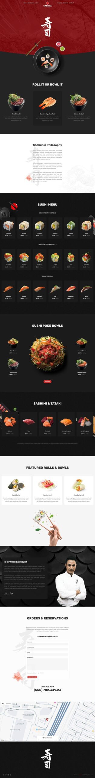 Шаблон сайта Lafka суши