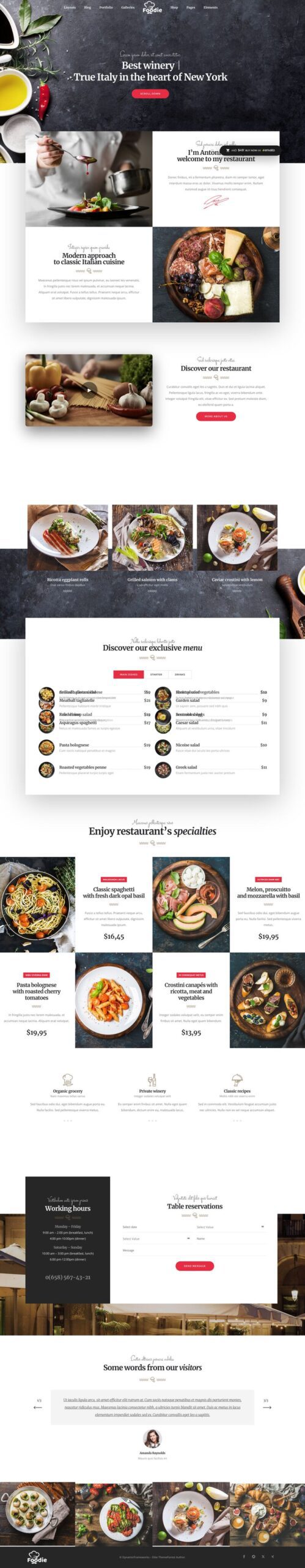 Шаблон сайта Ronneby ресторан